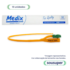 Sonda Foley de Látex 2 Vias 12fr 15-30ml c/10 Medix