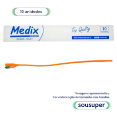 Sonda Foley de Látex 2 Vias 14fr 15-30ml c/10 Medix