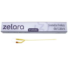 SONDA FOLEY DE LÁTEX 2 VIAS C/BALÃO N.12 15-30cc C/10 ZELARA