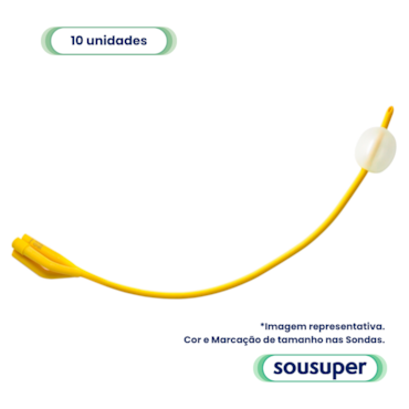 Sonda Foley de Látex 3 Vias 18fr 30ml c/10 Zelara Sonda Foley de Látex 3 Vias 18fr 30ml c/10 Zelara