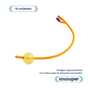 Sonda Foley Látex 2 Vias 12fr 15ml c/10 Nayr Saúde Sonda Foley Látex 2 Vias 12fr 15ml c/10 Nayr Saúde