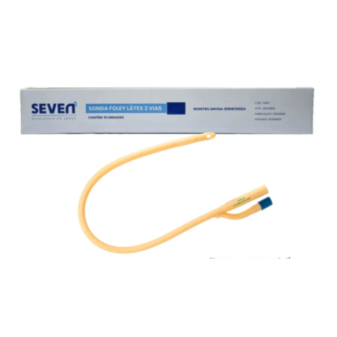Sonda Foley Látex 2 Vias 22fr 30ml c/10 Seven Care Sonda Foley Látex 2 Vias 22fr 30ml c/10 Seven Care