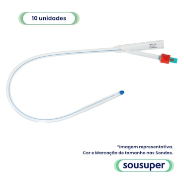 Sonda Foley Silicone 2 Vias 20fr 30ml c/10 Seven Care Sonda Foley Silicone 2 Vias 20fr 30ml c/10 Seven Care