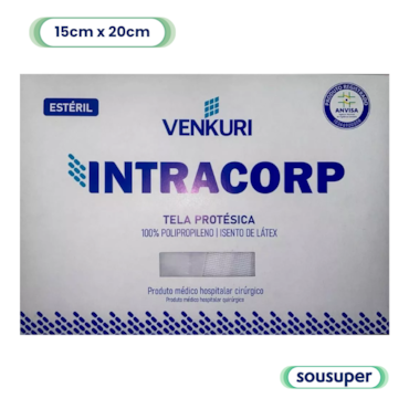 Tela Cirúrgica de Polipropileno 15cm x 20cm Venkuri Tela Cirúrgica de Polipropileno 15cm x 20cm Venkuri