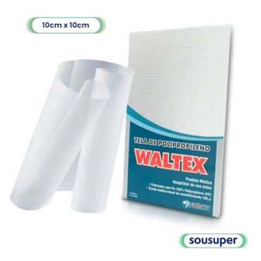 Tela Marlex de Polipropileno 10cm x 10cm Waltex Tela Marlex de Polipropileno 10cm x 10cm Waltex