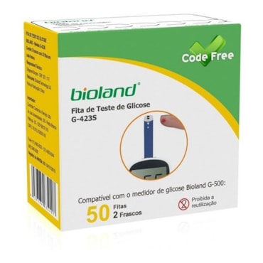Tiras de Glicemia G423S c/50 Bioland Tiras de Glicemia G423S c/50 Bioland