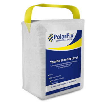 Toalha Descartável 30x35 com 100 Polar Fix Toalha Descartável 30x35 com 100 Polar Fix