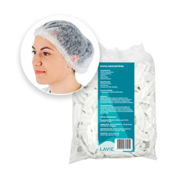 Touca / Turbante Descartável Elástico c/100 Lavie Touca / Turbante Descartável Elástico c/100 Lavie