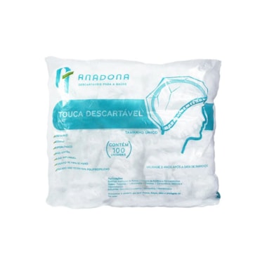 Turbante Descartável Elástico c/100 Anadona Turbante Descartável Elástico c/100 Anadona