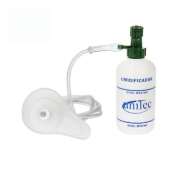 Umidificador Oxigênio com Máscara Adulto 250ml Ud111 Unitec Umidificador Oxigênio com Máscara Adulto 250ml Ud111 Unitec